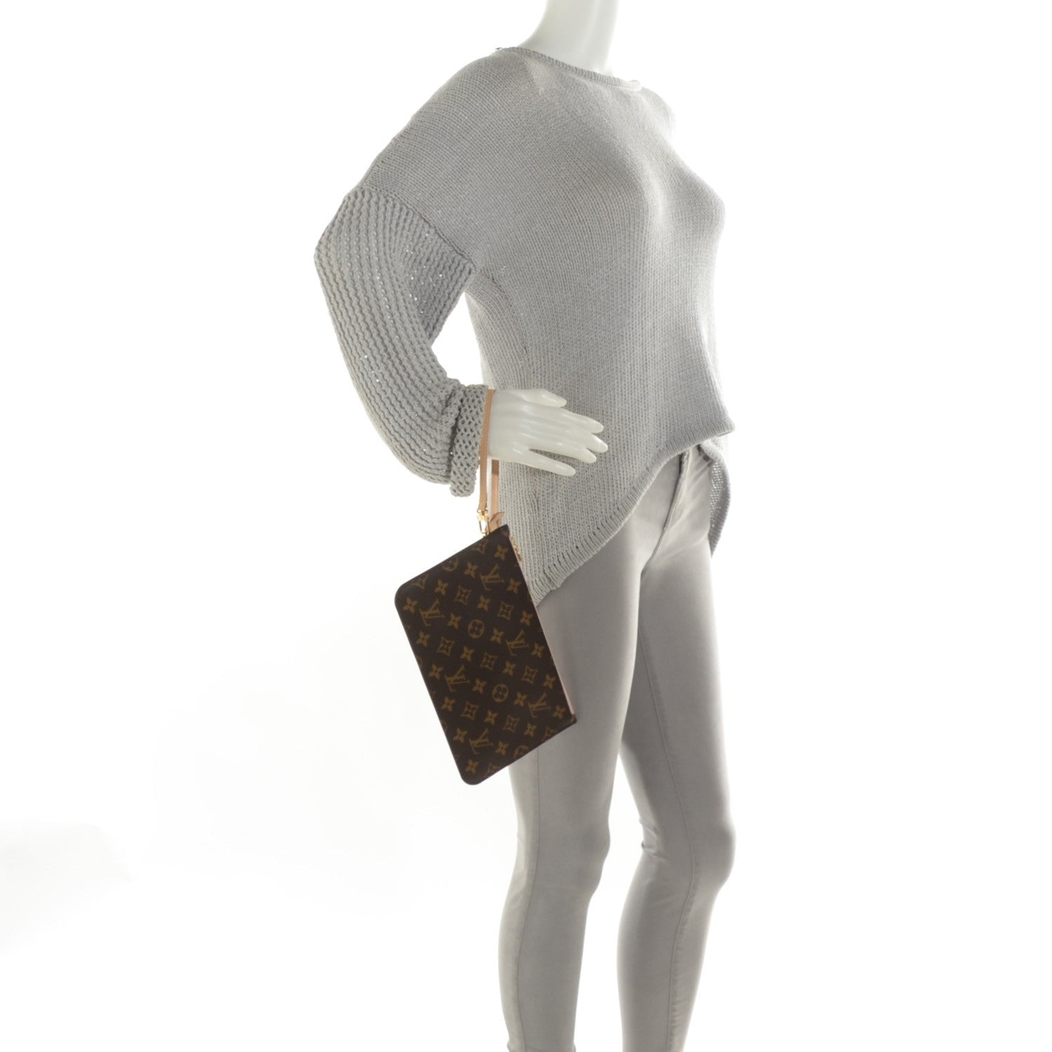 Louis Vuitton Monogram Neverfull MM GM Pochette Rose Ballerine 2 of 7