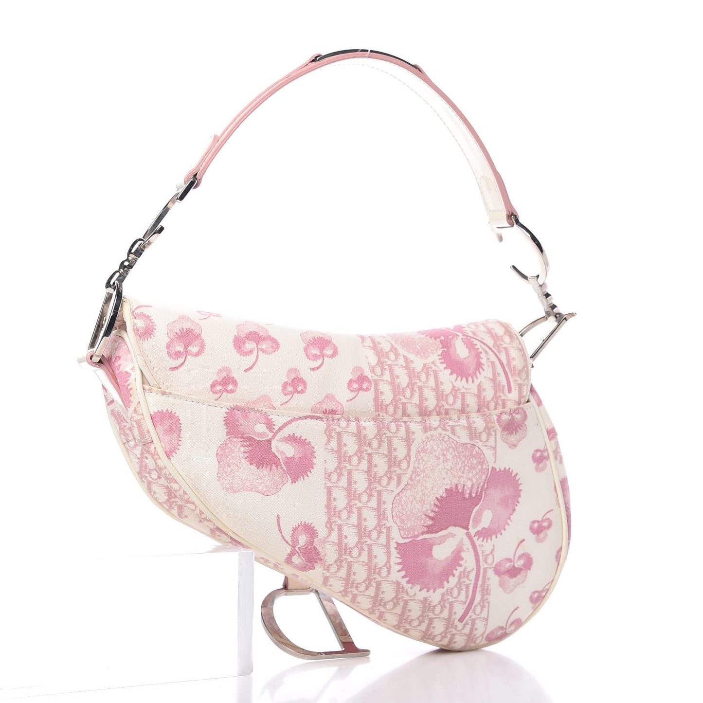 Monogram Floral Saddle Bag Pink