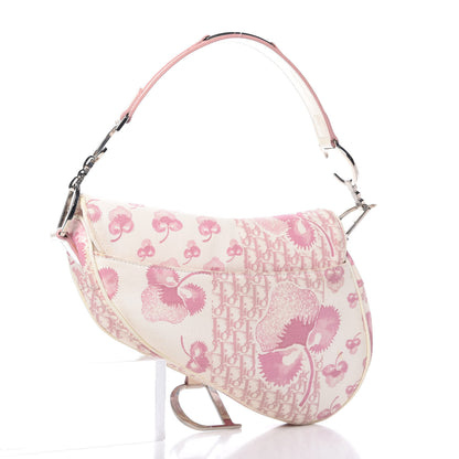 Christian Dior Monogram Floral Saddle Bag Pink 3 of 10