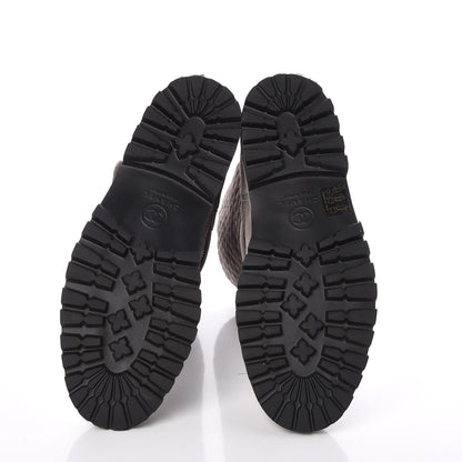 Chanel Shearling Suede Calfskin Quilted High Boots 39.5 Grey 4 of 8