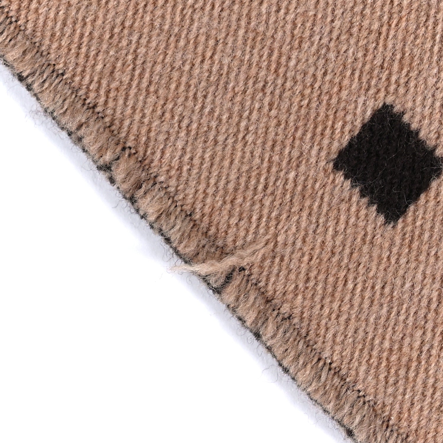 Gucci Wool Silk Monogram Jumbo GG Freedom Scarf Dark Brown Beige 5 of 7