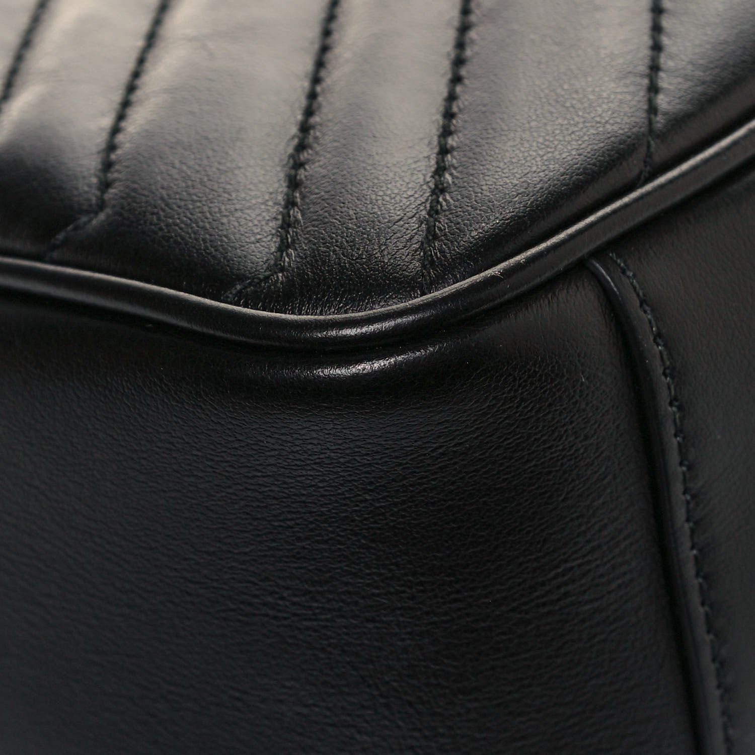 Gucci Calfskin Matelasse Small GG Marmont Shoulder Bag Black 11 of 13