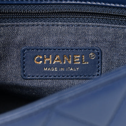 Chanel Lambskin Quilted Resin Bi-Color Chain Flap Bag Navy 6 of 12