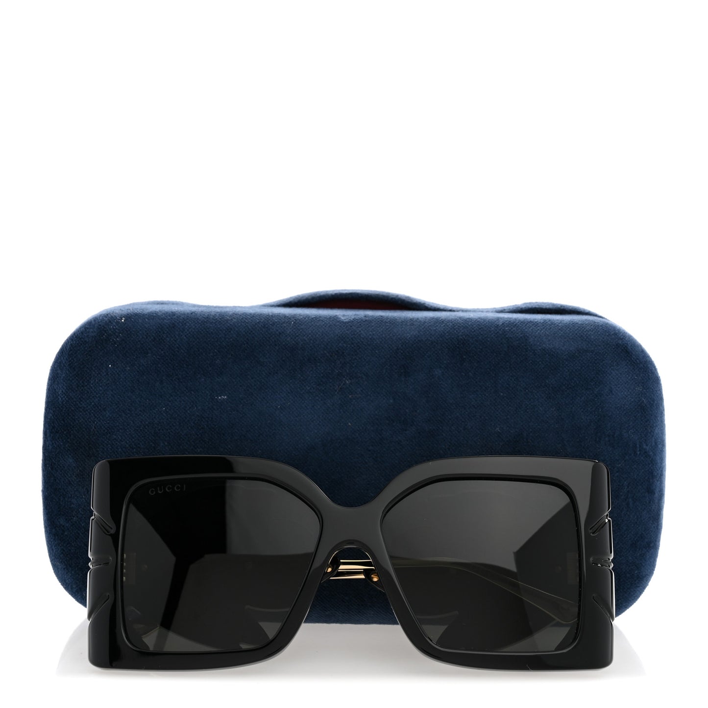 Acetate Square Frame Wing Sunglasses GG0535S Black