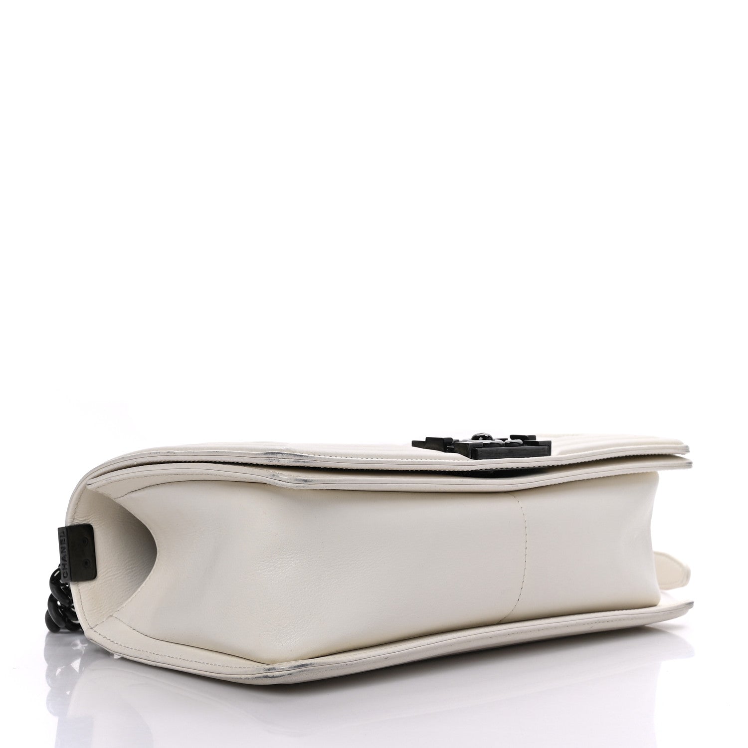 Chanel Calfskin Quilted Medium Boy Flap White 4 of 9
