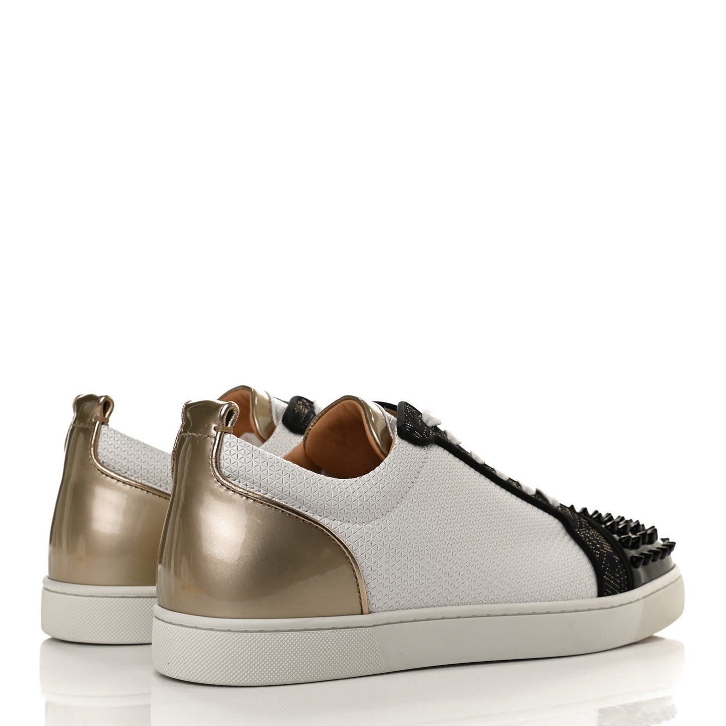 Calfskin Patent Mens Louis Junior Spikes Orlato Flat Sneakers 44 Multi