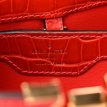 Louis Vuitton Alligator Capucines BB Red 6 of 9