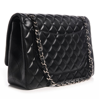 Chanel Lambskin Quilted Maxi Double Flap Black 3 of 9