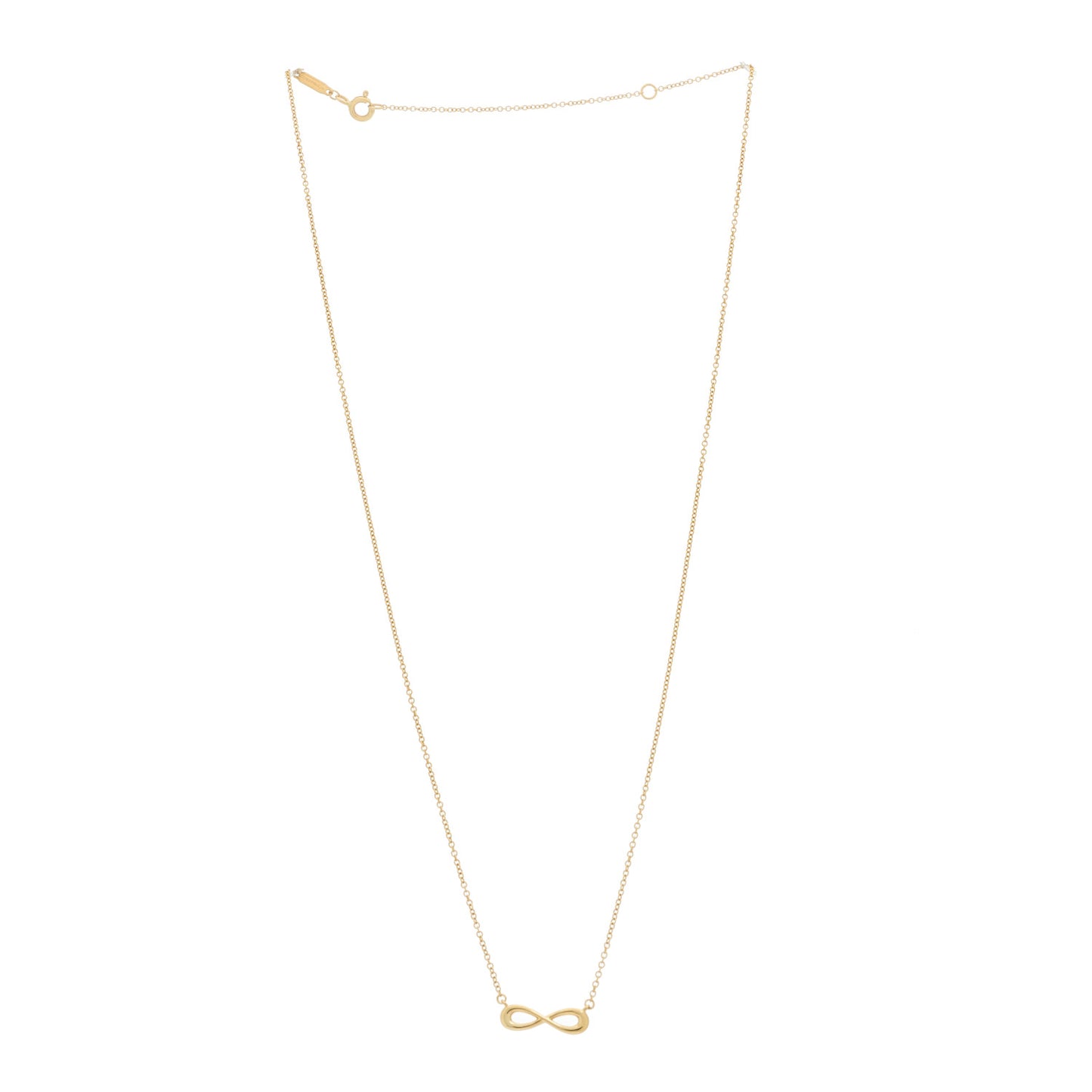18K Yellow Gold Infinity Pendant Necklace