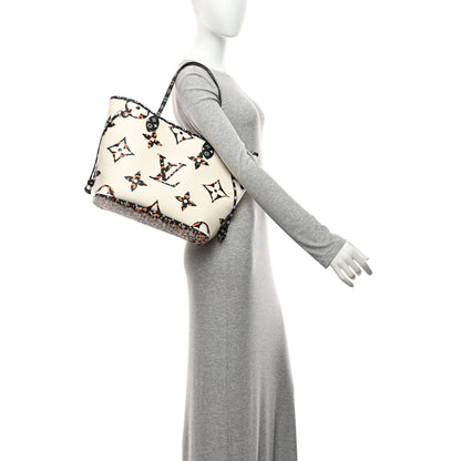 Louis Vuitton Monogram Giant Jungle Neverfull MM Ivory 2 of 11