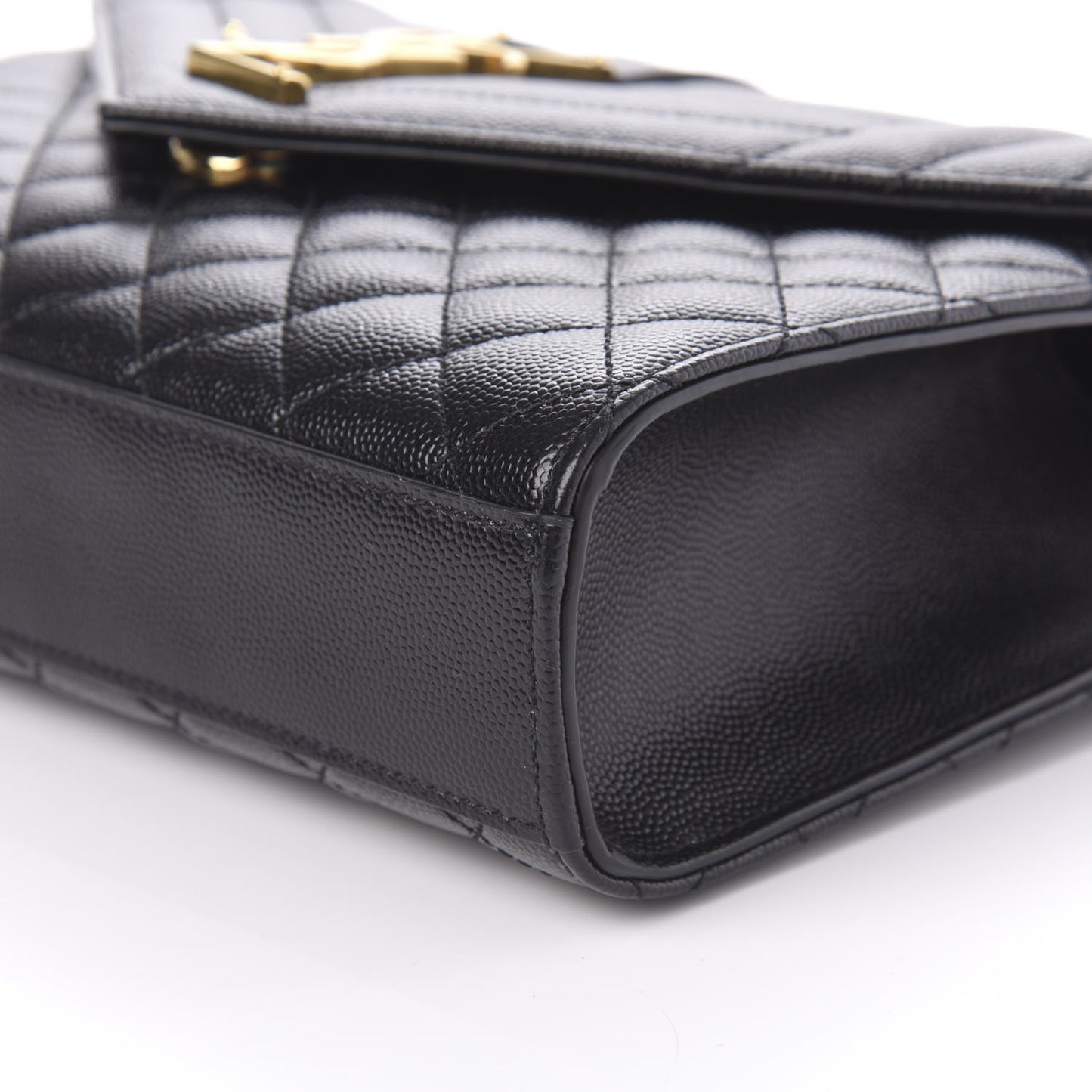 Grain De Poudre Textured Mixed Matelasse Triquilt Medium Monogram Satchel Black