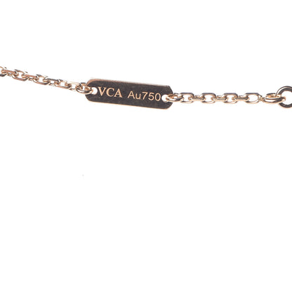 Van Cleef & Arpels 18K Yellow Gold Blue Sevres Porcelain Magic Alhambra Vendome Necklace 7 of 8