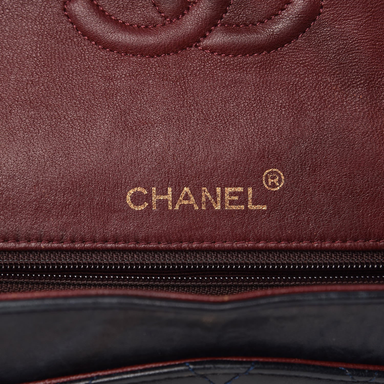 Chanel Lambskin Quilted Medium Double Flap Navy 6 of 19
