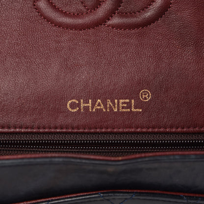 Chanel Lambskin Quilted Medium Double Flap Navy 6 of 19