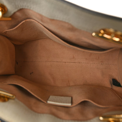 Gucci GG Supreme Monogram Flora Textured Calfskin Small Padlock Tote Beige Ebony Multicolor Mystic White 5 of 11