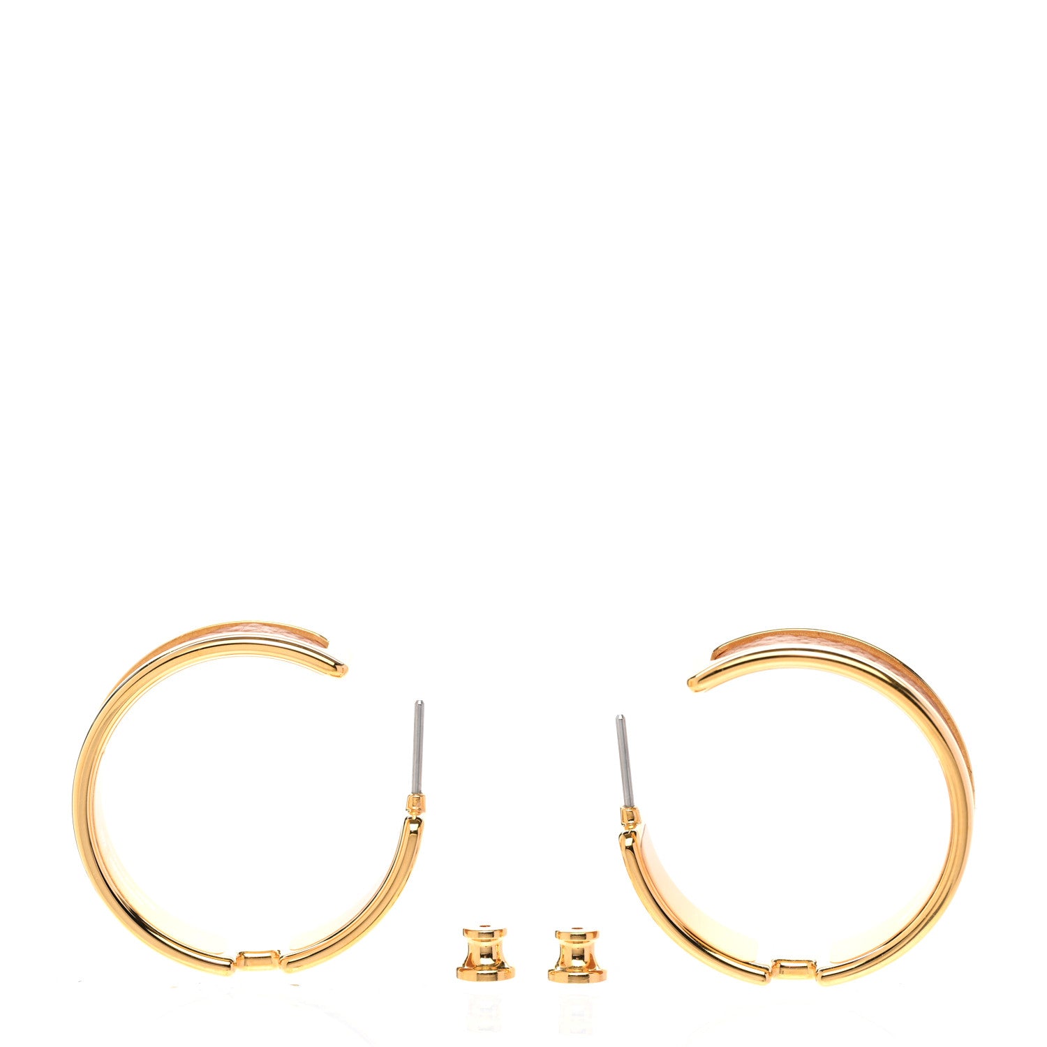Hermes Epsom Olympe Hoop Earrings Gold 3 of 4