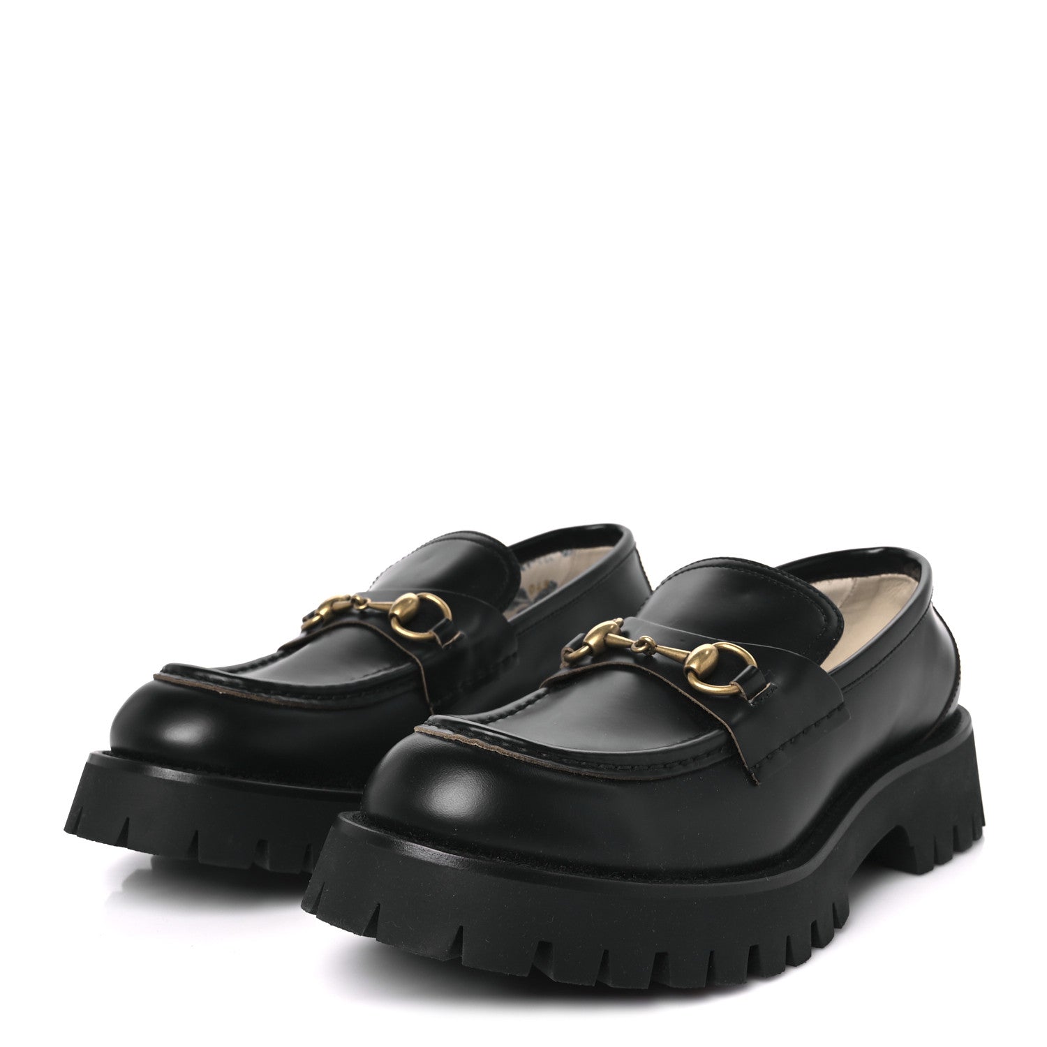 Gucci Cordovan Lux Womens Harald Horsebit 25mm Platform Loafers 41 Black 4 of 12