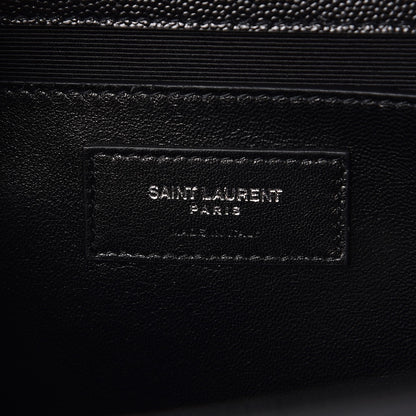 Saint Laurent Grain De Poudre Large Classic Monogram Kate Satchel Black 7 of 7