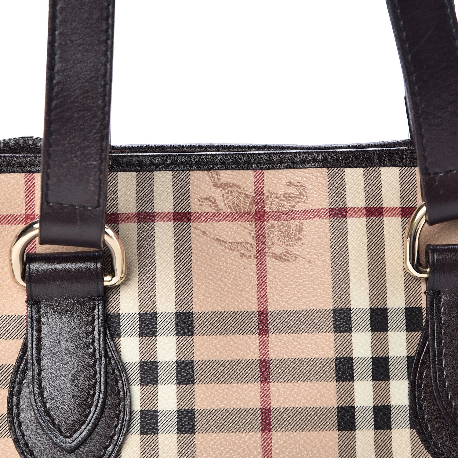 Burberry Haymarket Check Medium Regent Tote Chocolate 10 of 13