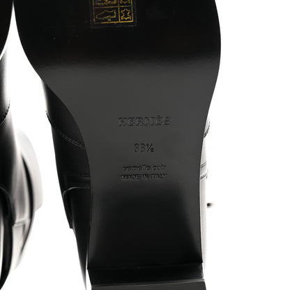 Hermes Calfskin Frenchie 50 Ankle Boots 38.5 Black 5 of 8