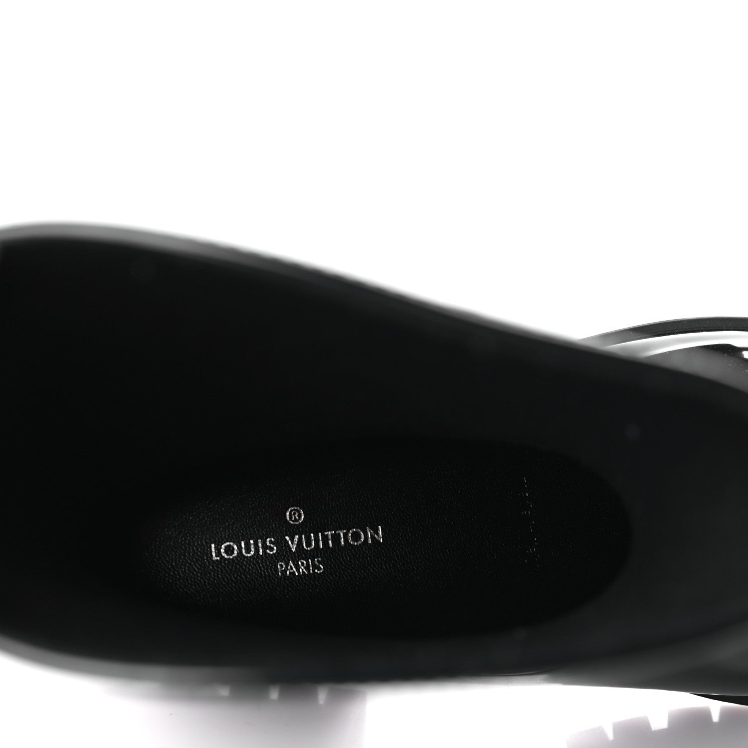 Louis Vuitton Rubber Embossed Monogram Drops Flat Half Boots 39 Black 7 of 7