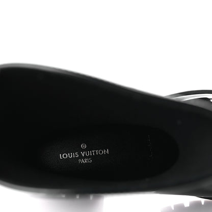 Louis Vuitton Rubber Embossed Monogram Drops Flat Half Boots 39 Black 7 of 7