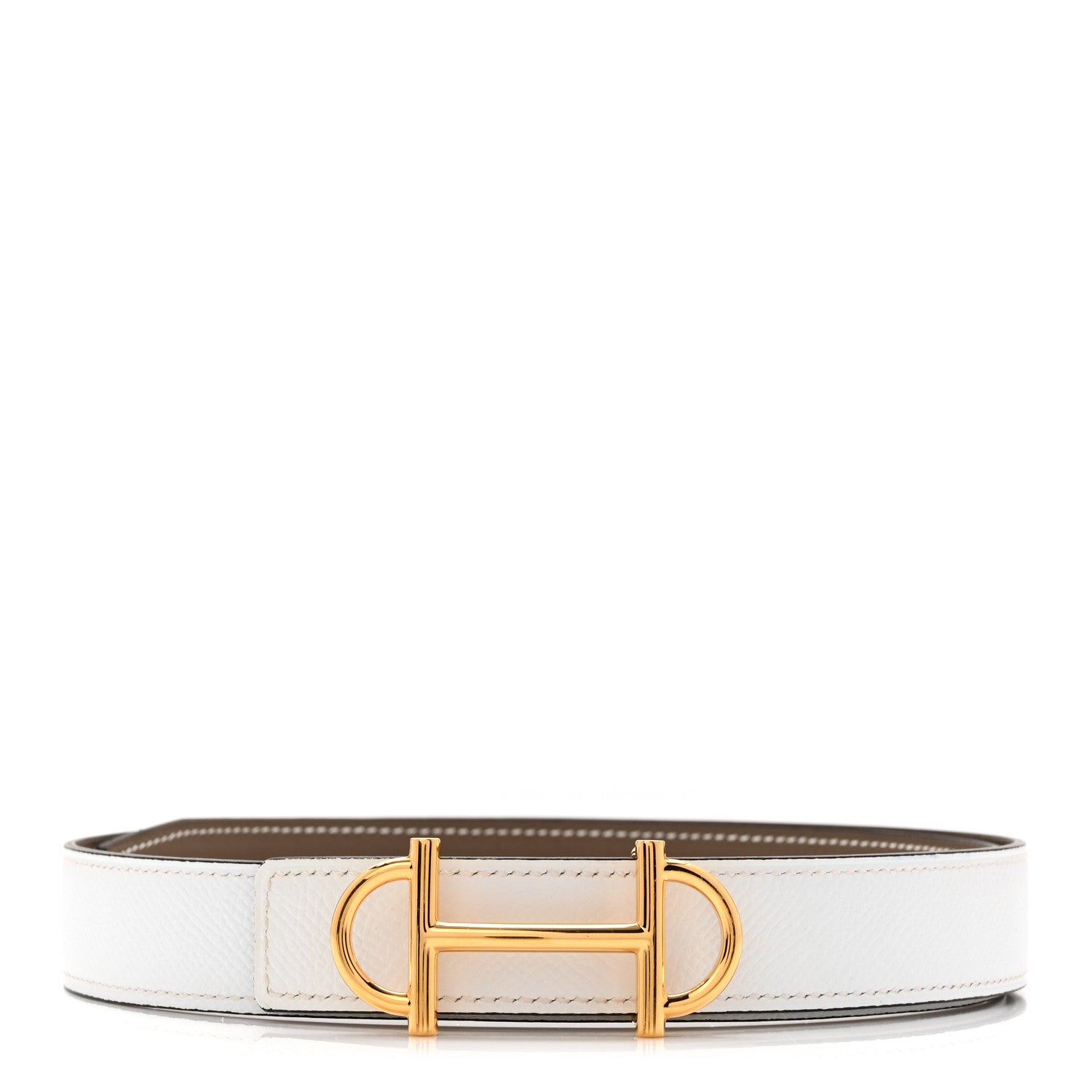 Hermes Epsom Swift 24mm Gamma Belt 75 30 Etoupe White 2 of 7
