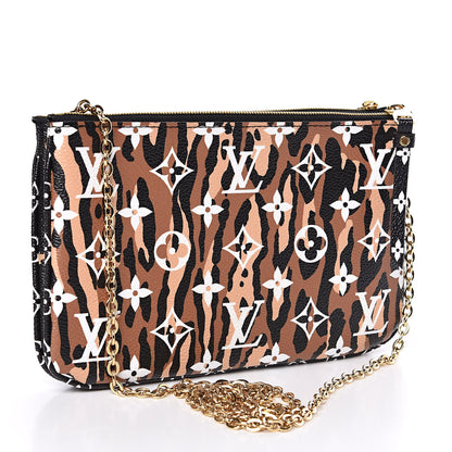 Louis Vuitton Monogram Giant Jungle Pochette Double Zip Black 3 of 9