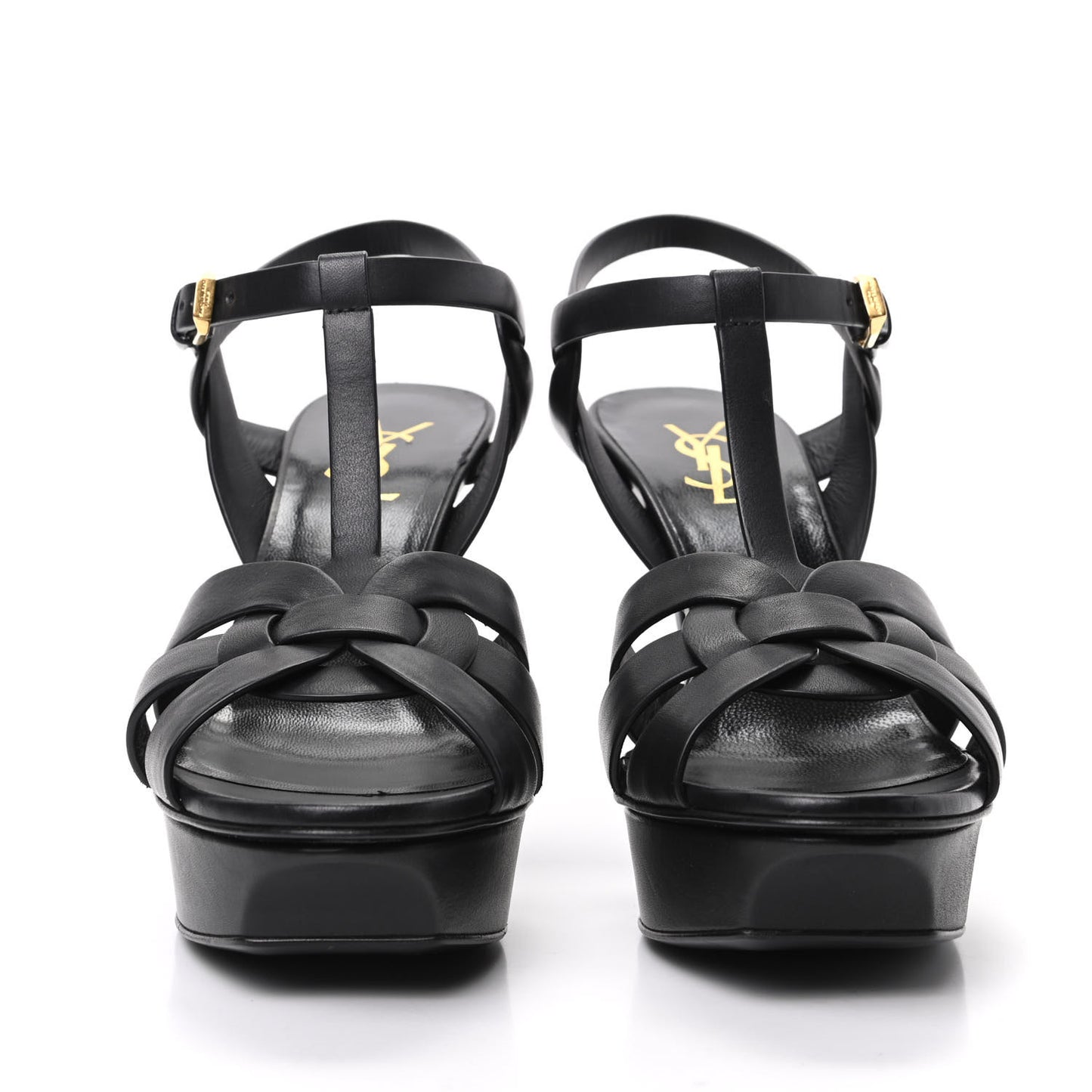 Calfskin Tribute 75 Platform Sandals 39 Black