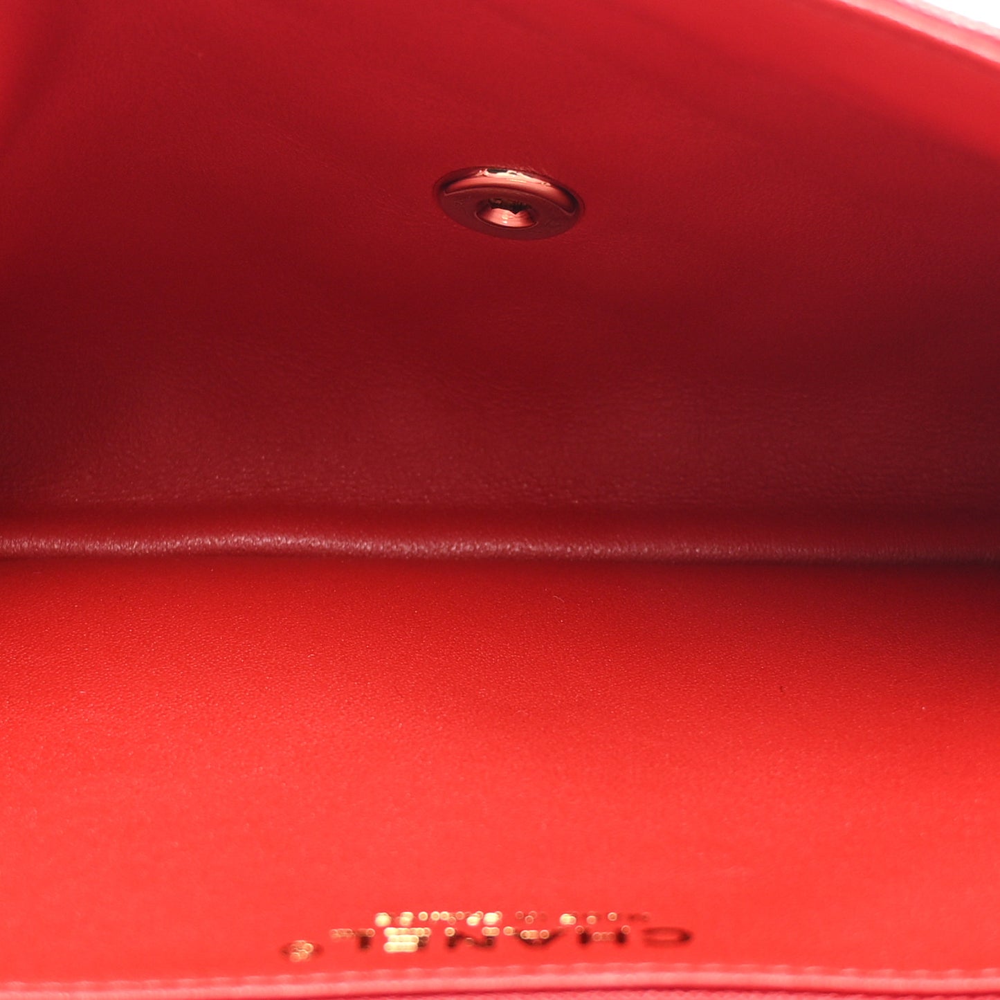 Caviar Quilted Flap Clutch Red