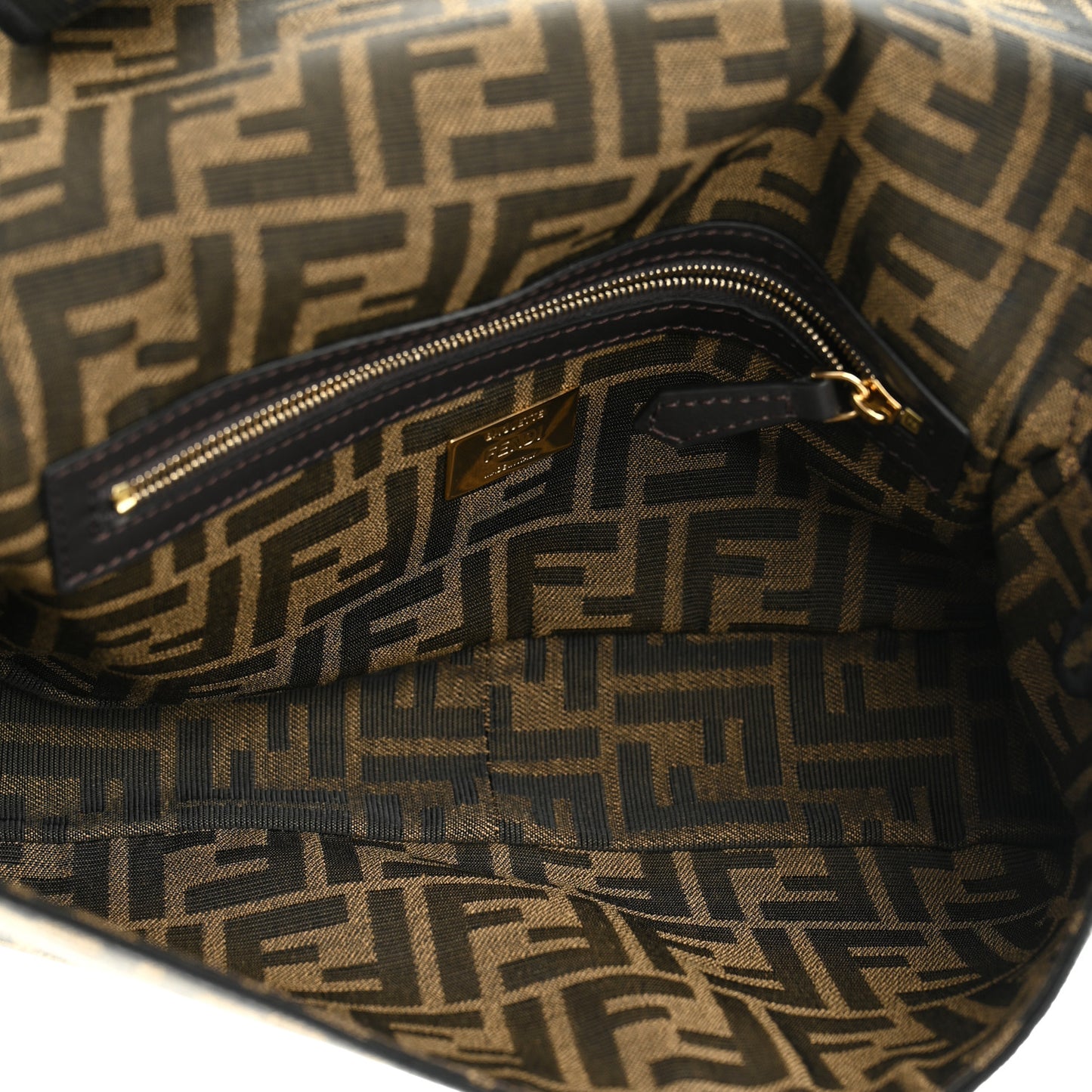 Fabric Jacquard FF 1974 Medium Baguette Tobacco Moro Black
