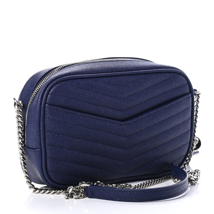 Saint Laurent Grain De Poudre Matelasse Monogram Mini Lou Camera Bag Denim 2 of 4