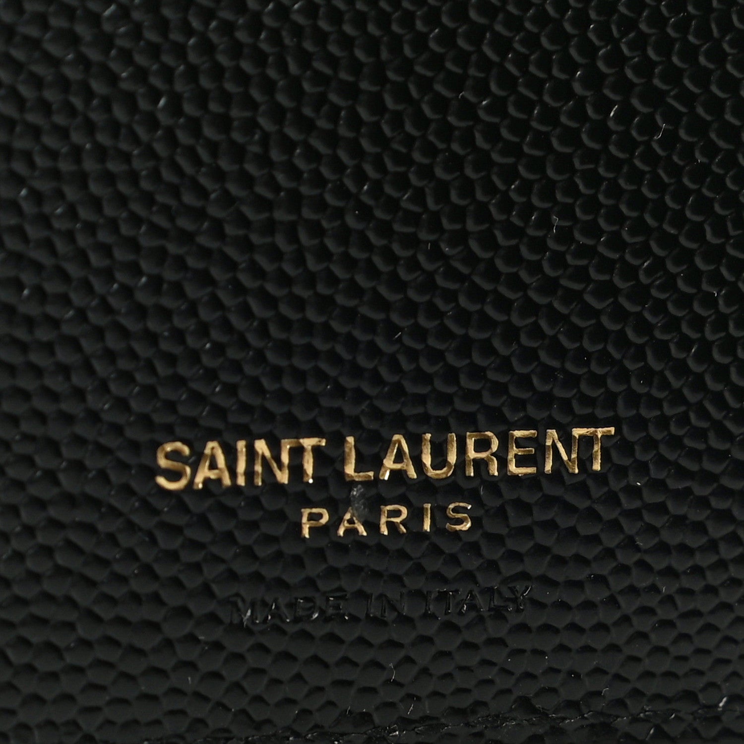 Saint Laurent Grain De Poudre Matelasse Chevron Monogram Zipped Card Case Black 6 of 10