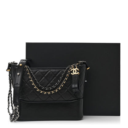 Chanel Aged Calfskin Quilted New Medium Gabrielle Hobo Black 16 of 16