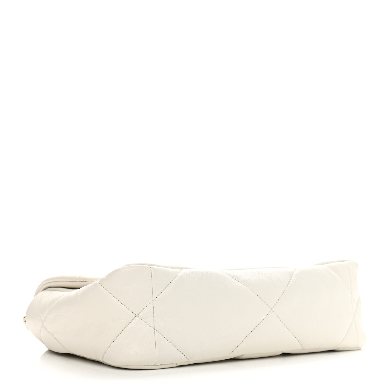 Chanel Goatskin Quilted Medium Chanel 19 Flap White 4 of 9