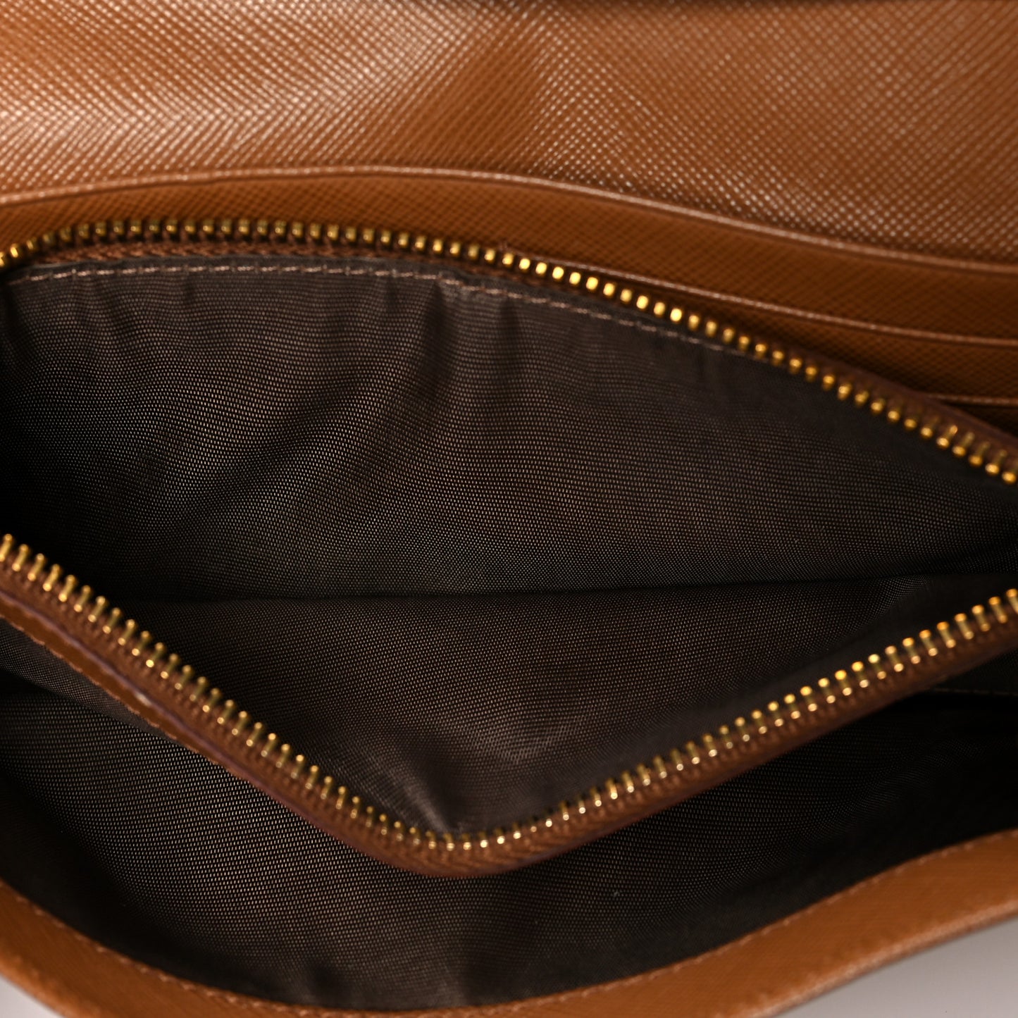 Saffiano Continental Flap Wallet Caramel