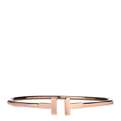 Tiffany 18K Rose Gold T Wire Bracelet 1 of 4