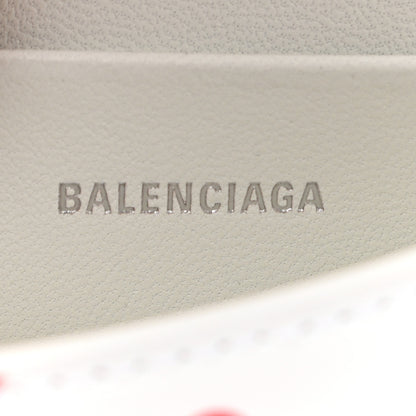 Balenciaga Smooth Calfskin Heart Hourglass Top Handle Bag Mini with Chain White Red 6 of 10