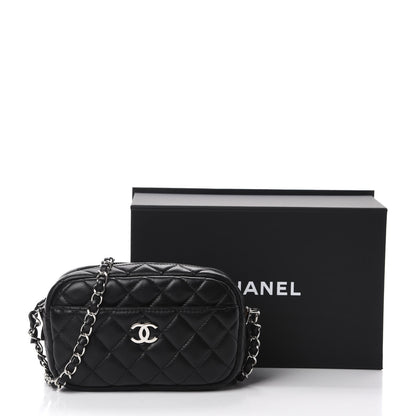 Chanel Lambskin Quilted Small Timeless Camera Case Black 11 of 11