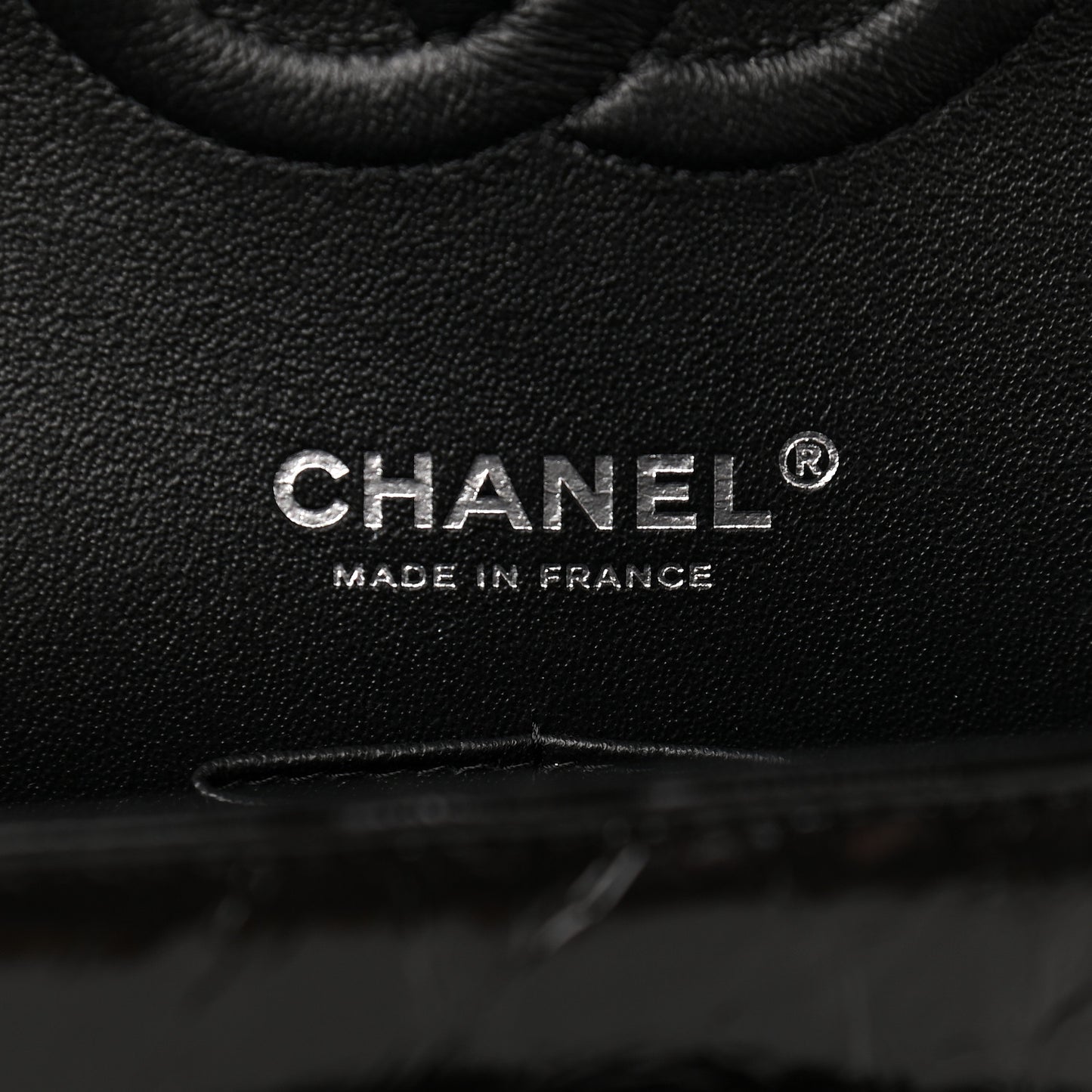 Shiny Crumpled Calfskin Quilted Medium Double Flap So Black