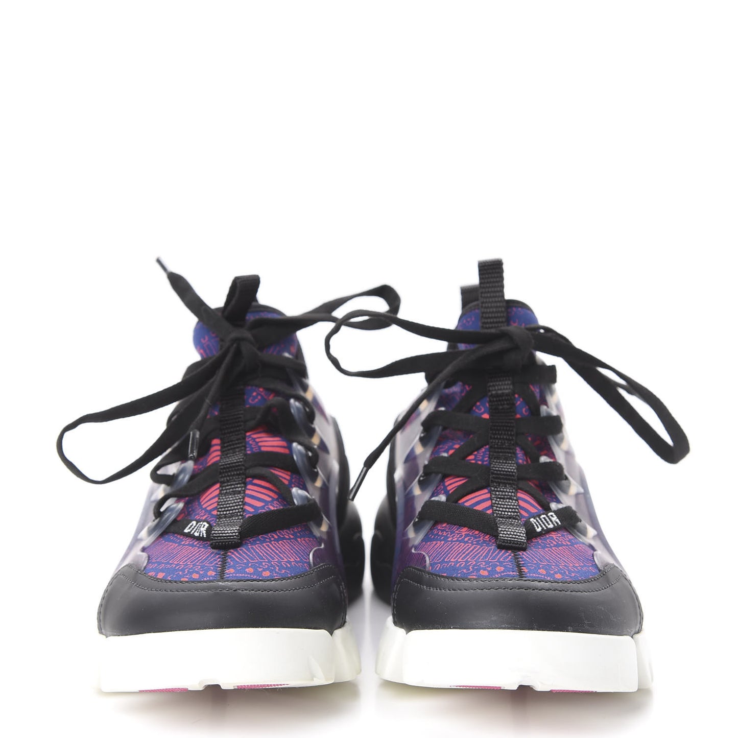Technical Fabric Rubber Womens Fireworks D-Connect Sneakers 36.5 Deep Blue Pink