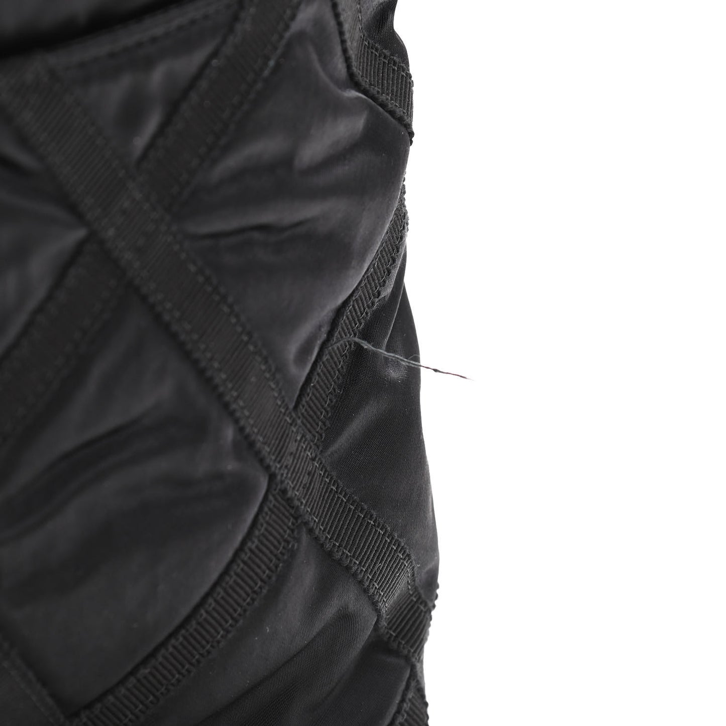 Nylon Grosgrain Quilted Lifestyle Convertible Clutch with Chain Black