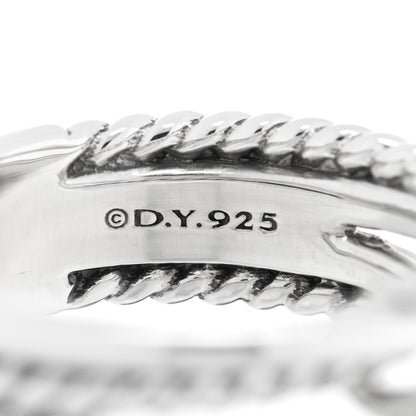 David Yurman Sterling Silver Diamond X Crossover Ring 50 5.5 4 of 4