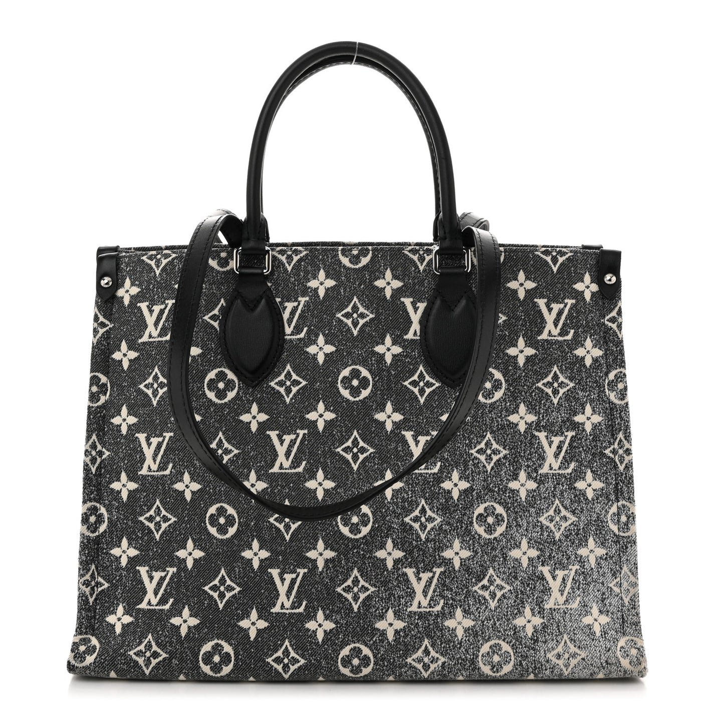 Monogram Jacquard Denim Onthego MM Black