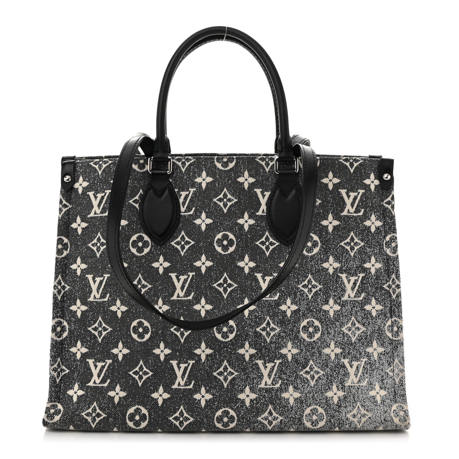 Louis Vuitton Monogram Jacquard Denim Onthego MM Black 1 of 9