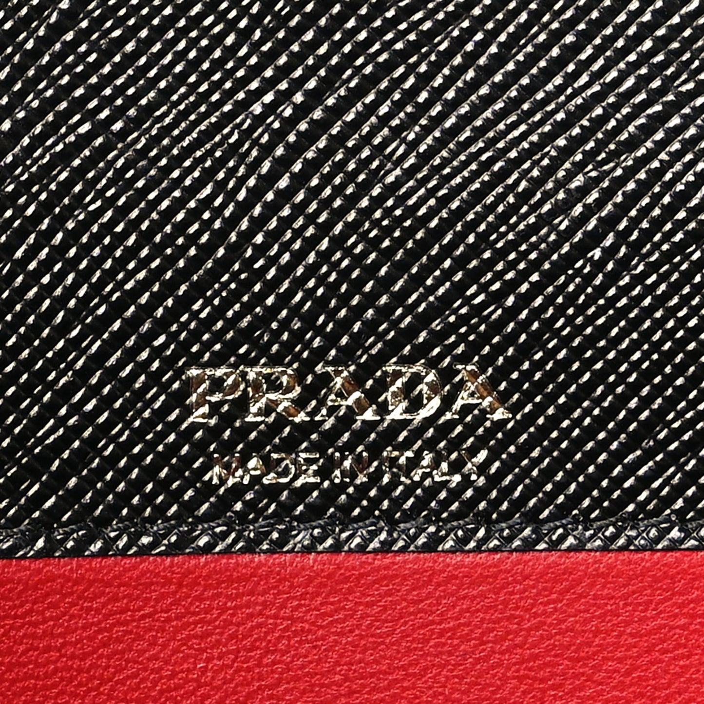 Saffiano Lux Metal Logo Mini Chain Flap Crossbody Bag Black