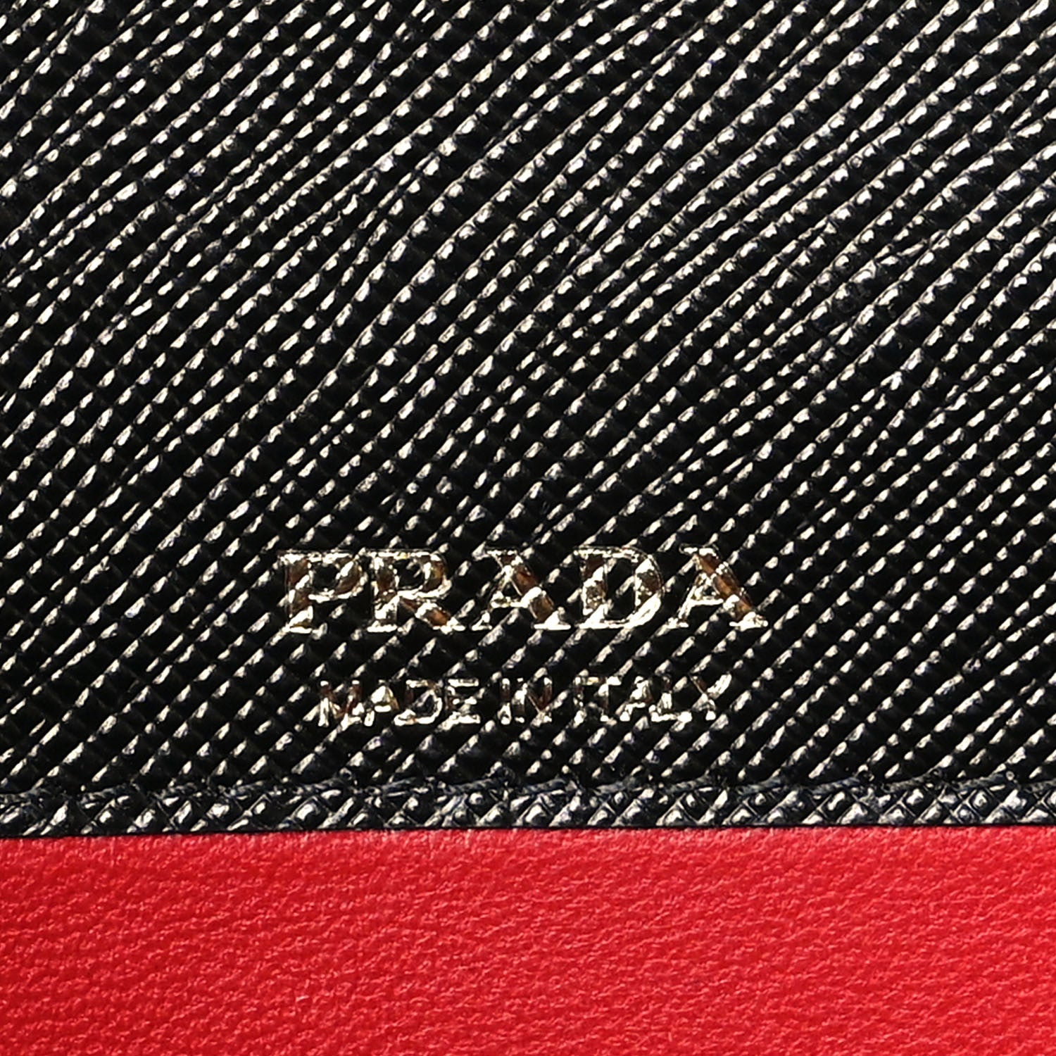 Prada Saffiano Lux Metal Logo Mini Chain Flap Crossbody Bag Black 6 of 11