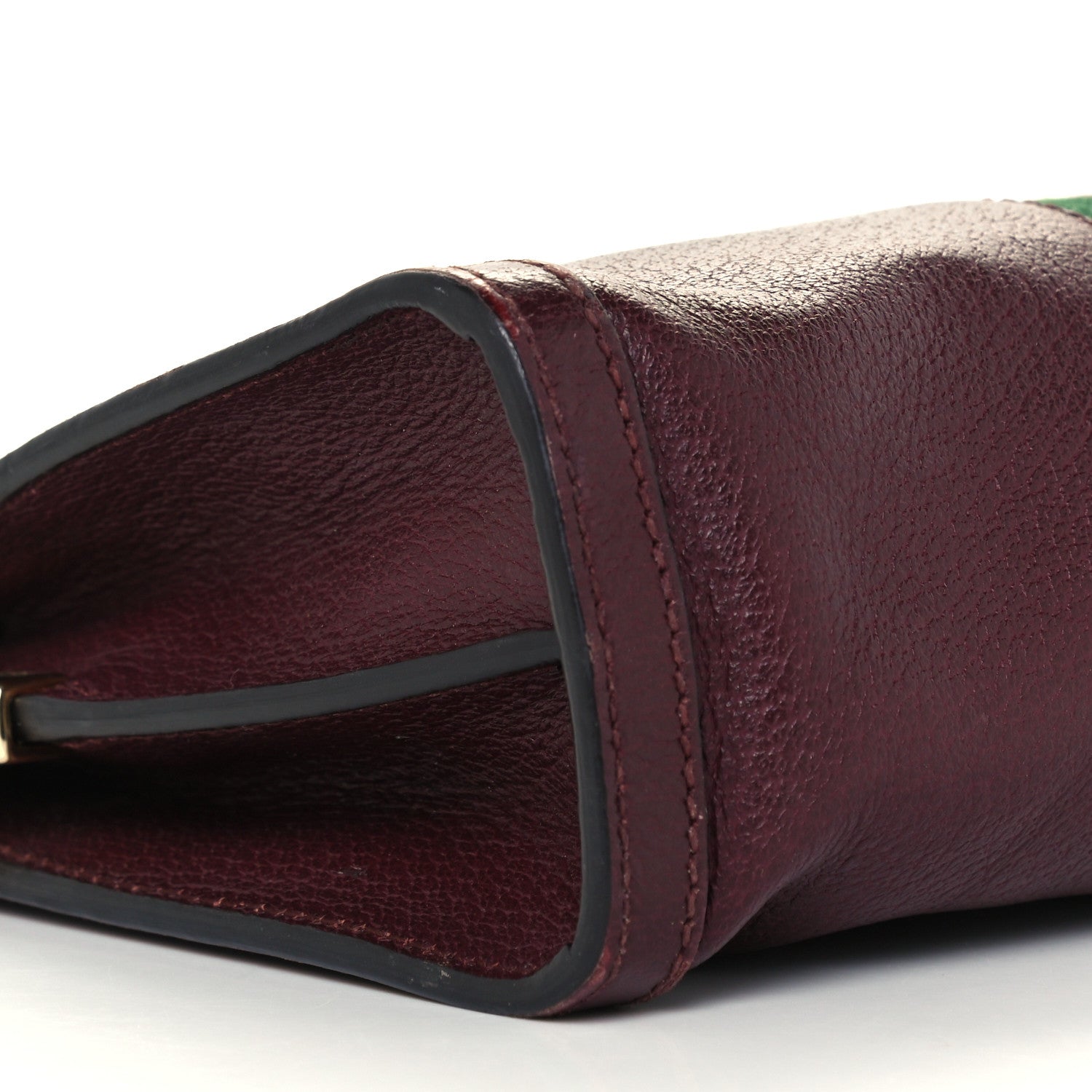 Gucci Calfskin GG Web Small Ophidia Chain Shoulder Bag Vintage Bordeaux 10 of 11