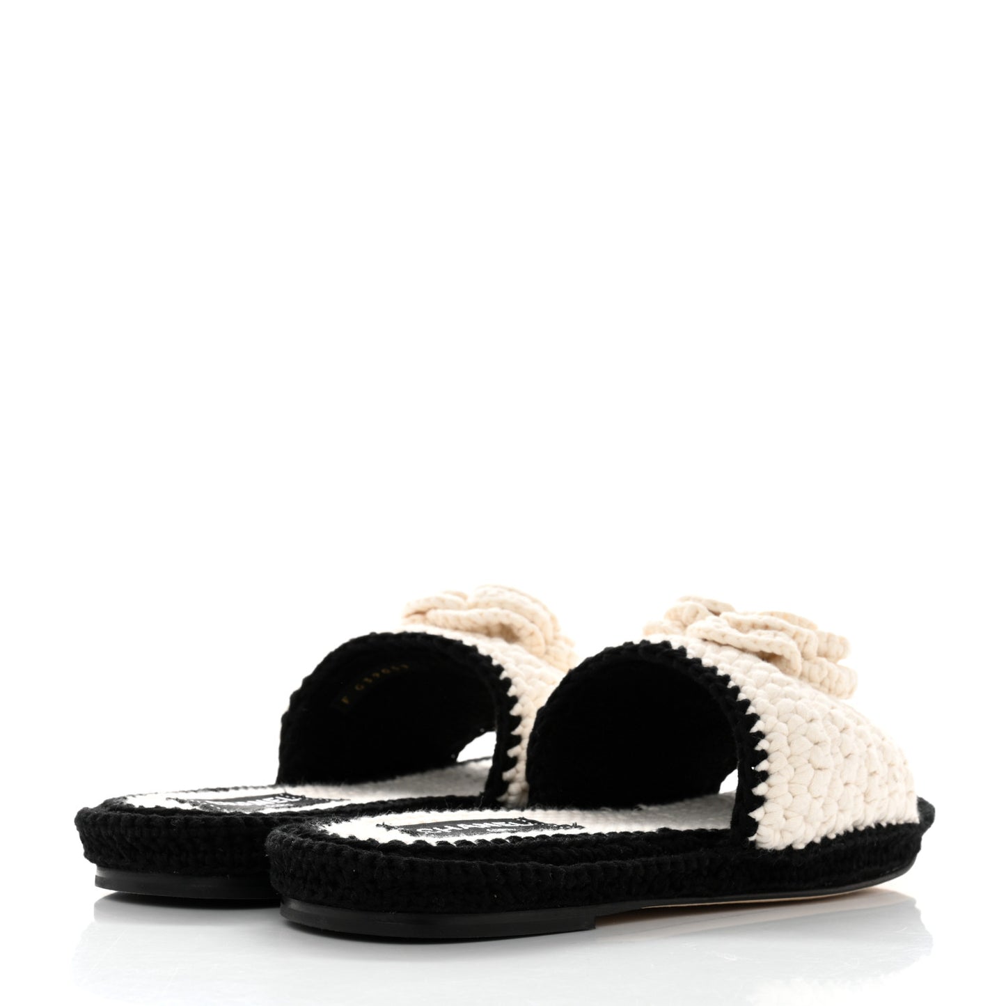 Crochet Mules 37 Ivory Black