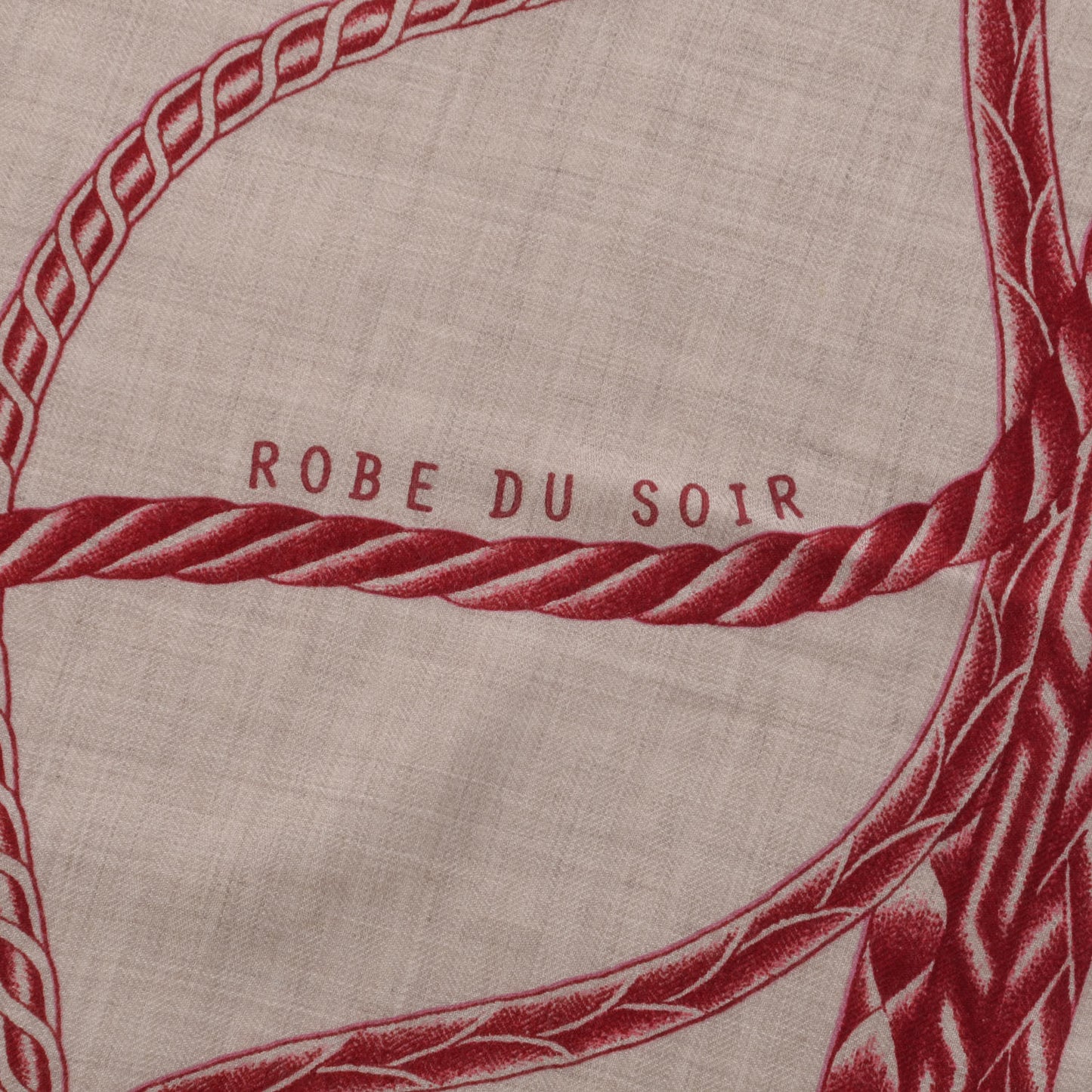Cashmere Silk Robe Du Soir Shawl 140 Naturel Rouge H Bois de Rose